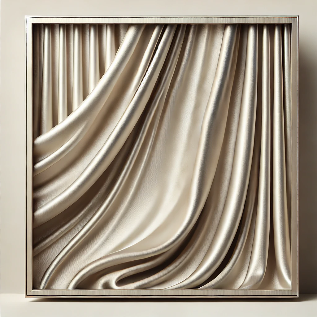 DALL·E 2025-03-03 17.01.23 - A square image featuring a luxurious silk curtain with a smooth, flowing texture. The curtain is softly draped, showcasing its delicate sheen and eleg perdele din catifea